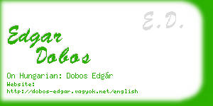edgar dobos business card